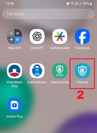 mở app hakinet